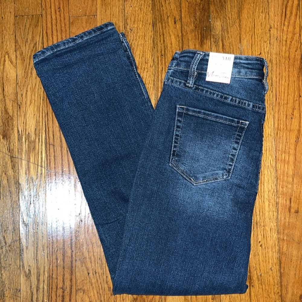 NWT YMI high rise hybrid distressed denim mom jeans dream collection Size 9 - Picture 9 of 10